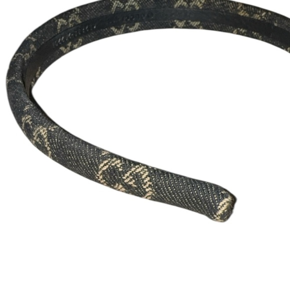 Gucci GG Black Canvas Denim Logo Headband‎ - Picture 6 of 7